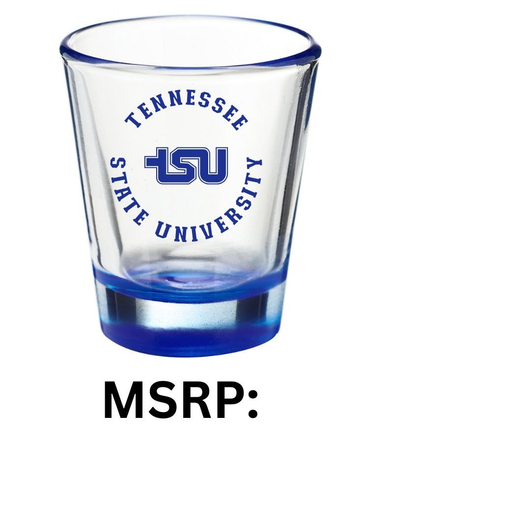 TSU BLUE TINT SHOT GLASS