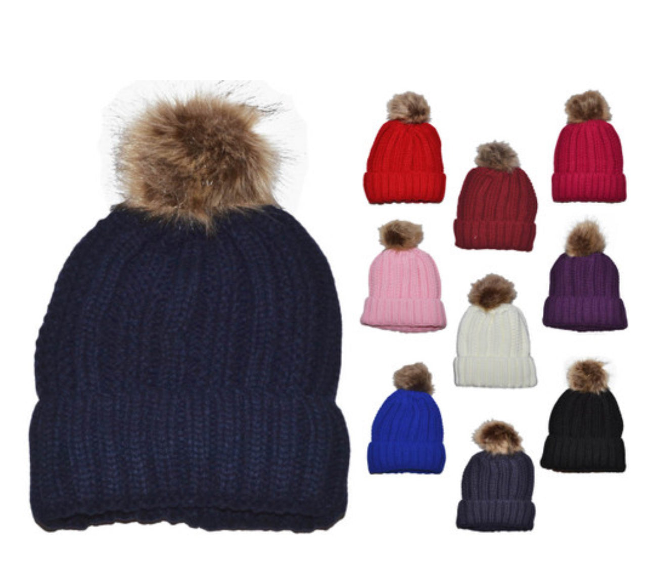 Pom Pom Beanie Hat