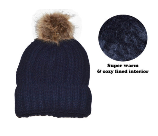 Pom Pom Beanie Hat